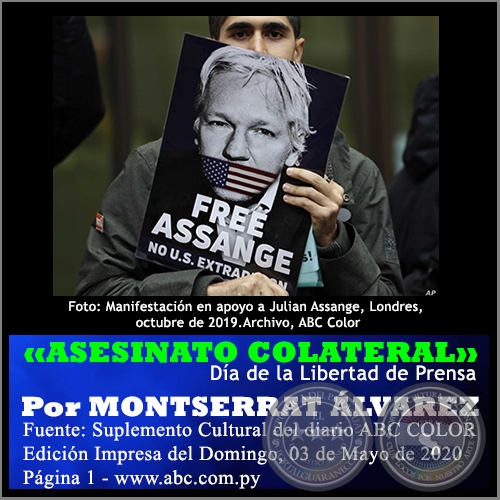 ASESINATO COLATERAL - Por MONTSERRAT ÁLVAREZ - Domingo, 03 de Mayo de 2020